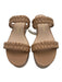 Stuart Weitzman Shoe Size 9.5 Beige Leather Braided Open Toe & Heel Wedges Beige / 9.5