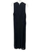 Another Tomorrow Size 48 Black Viscose Blend Sleeve Cut Outs Side Slit Dress Black / 48