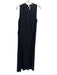 Another Tomorrow Size 48 Black Viscose Blend Sleeve Cut Outs Side Slit Dress Black / 48