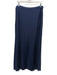 St John Size Est L Navy Blue Side Zip Pleated Metallic Thread Maxi Skirt Navy Blue / Est L