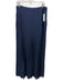 St John Size Est L Navy Blue Side Zip Pleated Metallic Thread Maxi Skirt Navy Blue / Est L