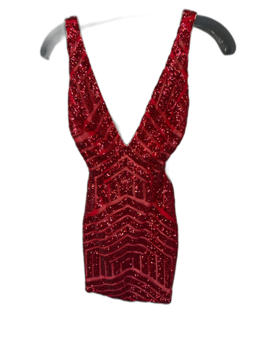 fitted lace wedding dress Jovani Size 0 Red & Nude Nylon Mesh Detail Sequins Sleeveless Short Dress —  Labels Resale Boutique