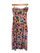 Farm Rio Size XS Pink & Multi Linen Blend Strapless Butterflies Mushroom Dress Pink & Multi / XS
