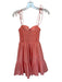 Staud Size S Coral Pink Cotton Tie Straps Sweetheart Neckline Smocked Back Dress Coral Pink / S