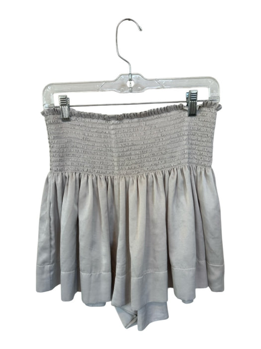 Koch Size L Light Gray Polyester Smocked Shorts Light Gray / L