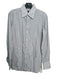 Tom Ford Size 15.5 Gray & White Cotton Striped Button Down Long Sleeve Shirt 15.5