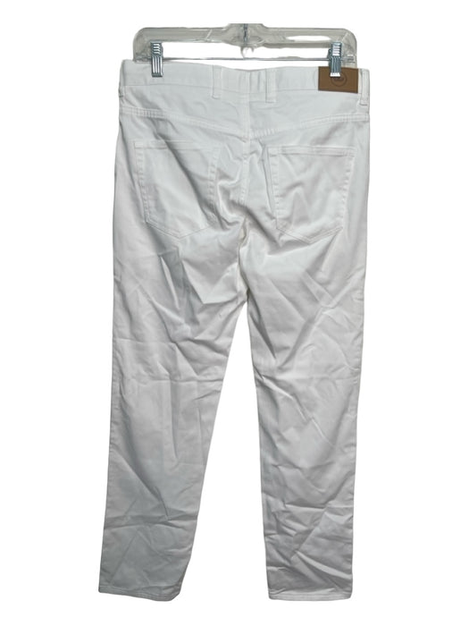 Peter Millar Size 30 White Cotton Blend Solid Khakis Men's Pants 30