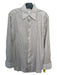 Eton Size M Tan & White Cotton Striped Button Down Men's Long Sleeve Shirt M