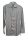 Eton Size M Gray & White Cotton Striped Button Down Men's Long Sleeve Shirt M