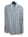 Tom Ford Size 15.5 Light Blue & Black Cotton Blend Plaid Men's Long Sleeve Shirt 15.5