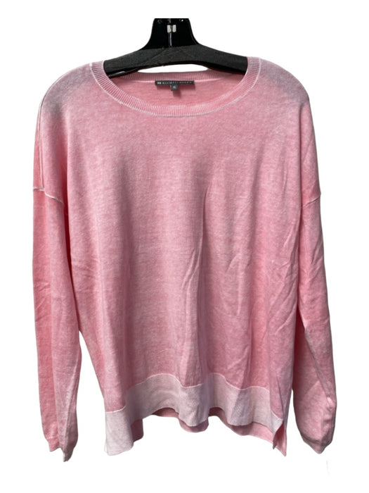 Elliott Lauren Size XL Pink Cotton ribbed hem Long Sleeve Round Neck Sweater Pink / XL
