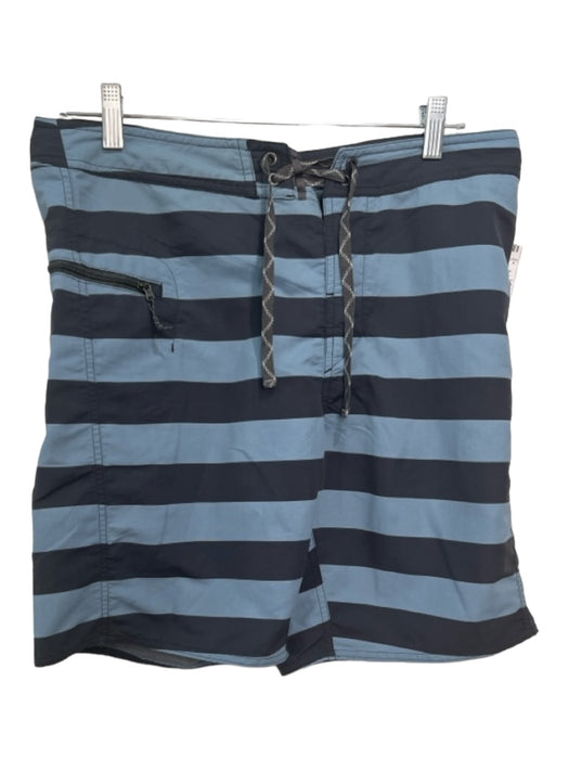 Patagonia Size 32 Navy & Blue Striped Drawstring Men's Shorts 32