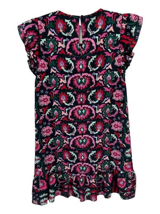 CROSBY by Mollie Burch Size XS Black, Pink & Multi Polyester Ruffle Hem Dress Black, Pink & Multi / XS