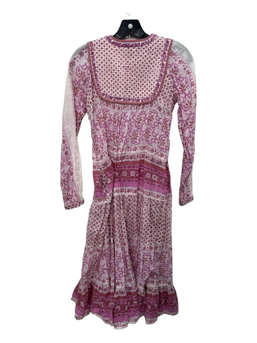 Matta Size S Purple Cotton Floral Tunic Floral Print Dress Purple / S
