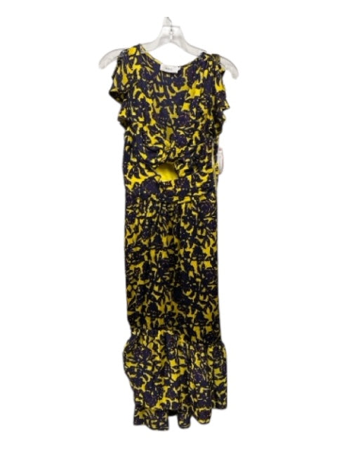 A.L.C. Size 4 yellow, purple, orange Polyester Abstract Leaves Cut Out Dress yellow, purple, orange / 4