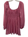 Staud Size XS Pink, Blue & Green Nylon & Cotton Long puff sleeve Cord Tie Dress Pink, Blue & Green / XS