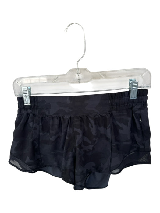 Lululemon Size 8 Black Nylon Blend Camo Side Pocket Athletic Shorts Black / 8
