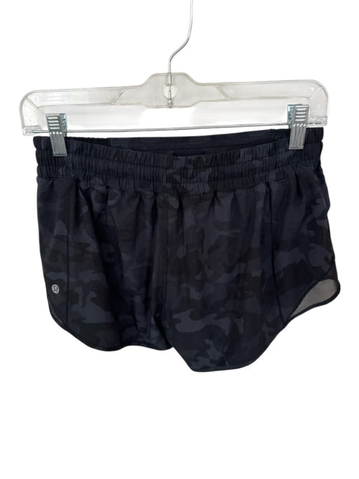 Lululemon Size 8 Black Nylon Blend Camo Side Pocket Athletic Shorts Black / 8