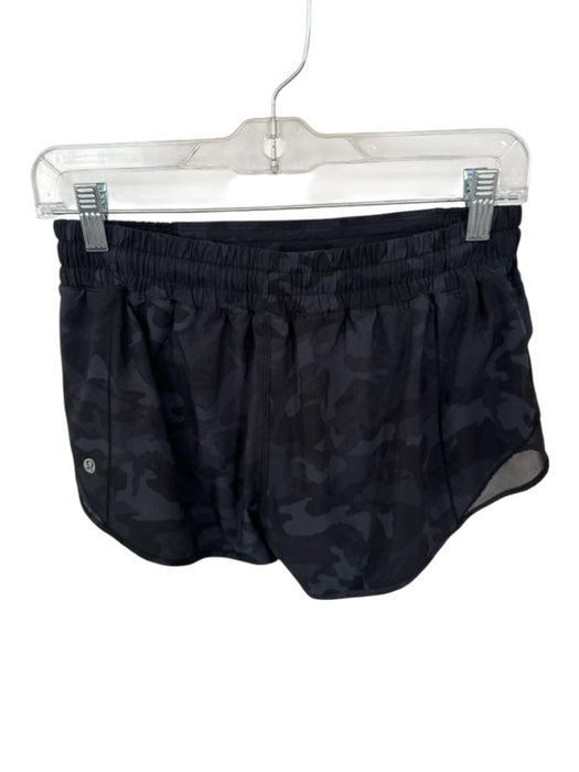 Lululemon Size 8 Black Nylon Blend Camo Side Pocket Athletic Shorts Black / 8