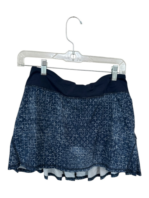 Lululemon Size 4T Navy & white Polyester Blend Ruffle Back Back Zip Skort Navy & white / 4T