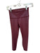 Lululemon Size 4 Burgundy Nylon Blend Metallic Front Pocket Athletic Leggings Burgundy / 4