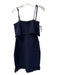 Milly Size Medium Navy Viscose Blend Spaghetti Strap Tie at shoulder Dress Navy / Medium