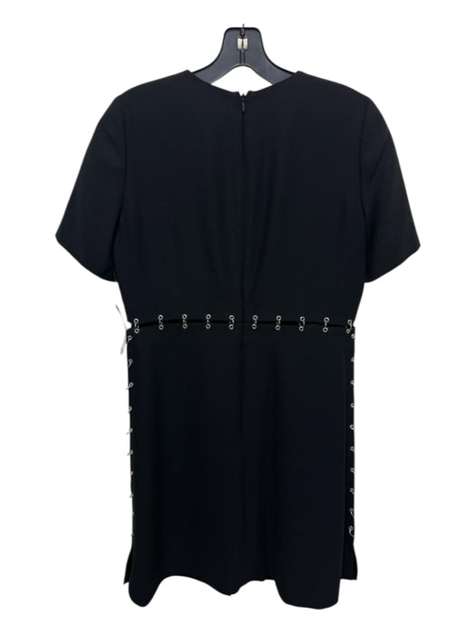 The Kooples Size S Black Polyester Silver Hardware Pierced Detail Back Zip Dress Black / S