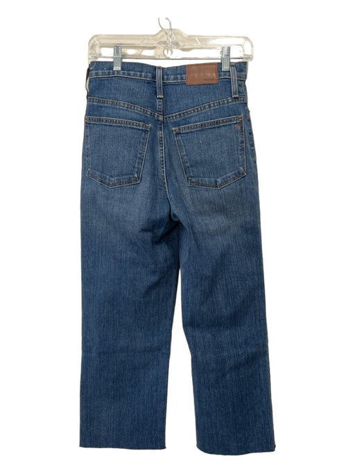 Madewell Size 25 Medium Wash Cotton Zip Fly Pockets Frayed Hem Jeans Medium Wash / 25