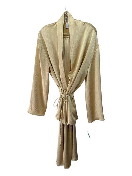 Mare Mare Size Medium Butter Yellow Polyester Long Sleeve Pleated Pant Set Butter Yellow / Medium