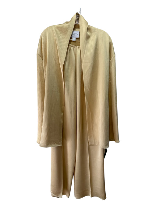 Mare Mare Size Medium Butter Yellow Polyester Long Sleeve Pleated Pant Set Butter Yellow / Medium