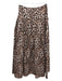 Mare Mare Size XS Black, Tan, White Cotton ruffles Leopard Print Maxi Skirt Black, Tan, White / XS