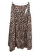 Mare Mare Size XS Black, Tan, White Cotton ruffles Leopard Print Maxi Skirt Black, Tan, White / XS