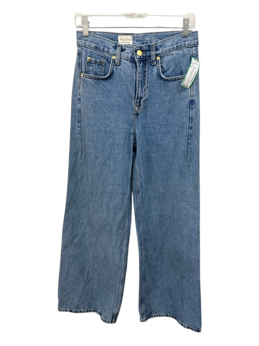 Pilcro Size 26 Medium Wash Cotton Denim High Rise Wide Leg Jeans Medium Wash / 26