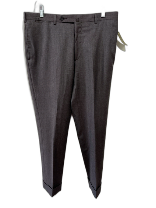 Sid Mashburn Size Est 34 Gray Wool Solid Dress Cuffed Men's Pants Gray / Est 34
