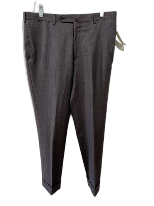 Sid Mashburn Size Est 34 Gray Wool Solid Dress Cuffed Men's Pants Gray / Est 34
