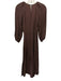 Maeve by ANTHROPOLGIE Size 2 Brown Viscose Blend Long Sleeve Ruched Midi Dress Brown / 2