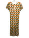 Farm for Anthropologie Size XS Orange, Green, Pink Short Sleeve Tucans Dress Orange, Green, Pink / XS
