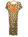 Farm for Anthropologie Size XS Orange, Green, Pink Short Sleeve Tucans Dress Orange, Green, Pink / XS