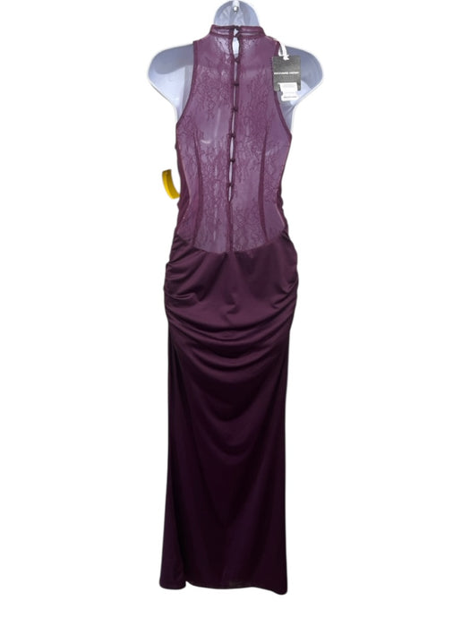 Innovare Denim Size S Plum Purple Silk Lace Halter Neck Cowl Gathered Gown Plum Purple / S