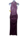 Innovare Denim Size S Plum Purple Silk Lace Halter Neck Cowl Gathered Gown Plum Purple / S