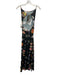 Lisa Says Gah Size S Black & Multi Rayon & Spandex Sleeveless Boat Neck Dress Black & Multi / S