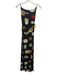 Lisa Says Gah Size S Black & Multi Rayon & Spandex Sleeveless Boat Neck Dress Black & Multi / S