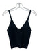 Anthropologie Size XS Black Polyester & Nylon Knit Sleeveless Ribbed V Neck Top Black / XS