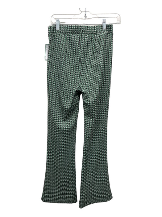 Sanctuary Size XS Green, White & Black Polyester & Spandex Side Zip Flare Pants Green, White & Black / XS