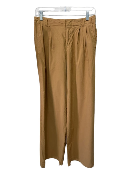 Anthropologie Size 2 Tan Cotton Zip & Hook Closure 4 Pocket Belt loops Pants Tan / 2