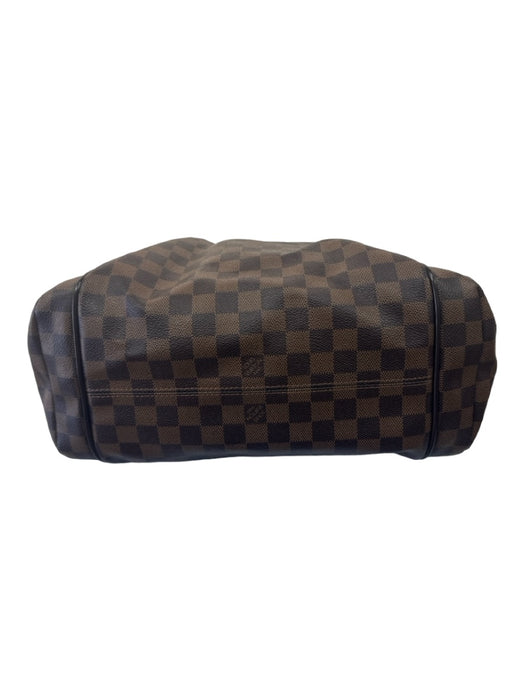 Louis Vuitton Brown & Dark Brown Coated Canvas Shoulder Strap Checkered Bag Brown & Dark Brown / Large
