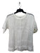Vince Size Small White Missing Fabric Short Sleeve Pleat Detail Top White / Small