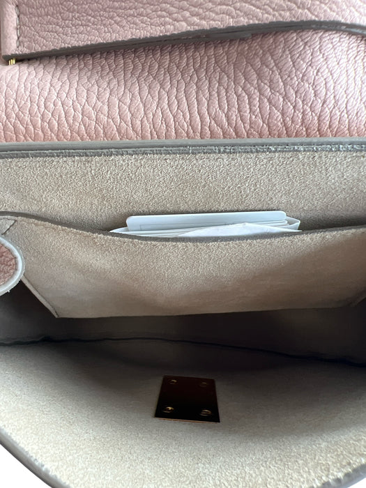 Chloe Powder Pink Leather Gold hardware Chain Strap Lock Clasp Bag Powder Pink
