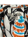 Prada Cream Black Blue & Orange Fabric Bow detail Wrist Strap Tropical Print Bag Cream Black Blue & Orange / S