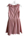 Ted Baker Size 2 Pink Cotton Blend V Neck Sleeveless Ruffle Detail Dress Pink / 2